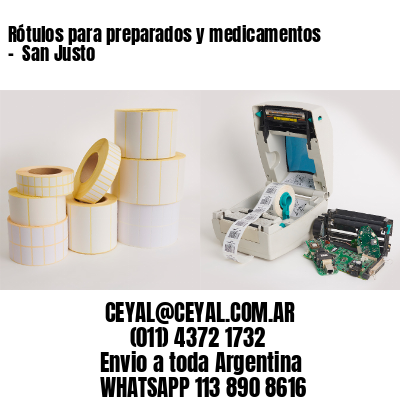 Rótulos para preparados y medicamentos –  San Justo