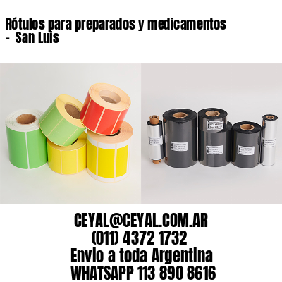 Rótulos para preparados y medicamentos –  San Luis