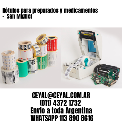 Rótulos para preparados y medicamentos –  San Miguel