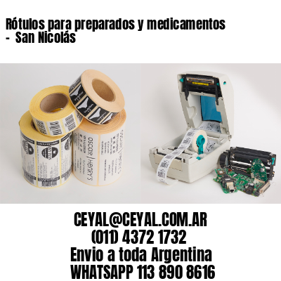 Rótulos para preparados y medicamentos –  San Nicolás