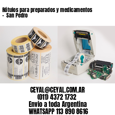 Rótulos para preparados y medicamentos –  San Pedro