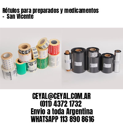 Rótulos para preparados y medicamentos –  San Vicente