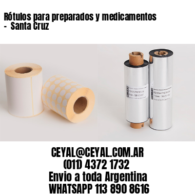 Rótulos para preparados y medicamentos –  Santa Cruz