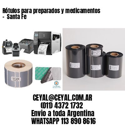 Rótulos para preparados y medicamentos –  Santa Fe