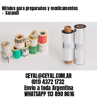 Rótulos para preparados y medicamentos –  Sarandí