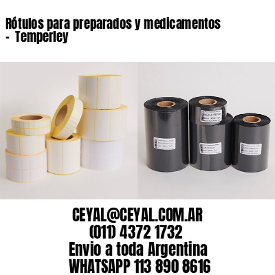 Rótulos para preparados y medicamentos –  Temperley