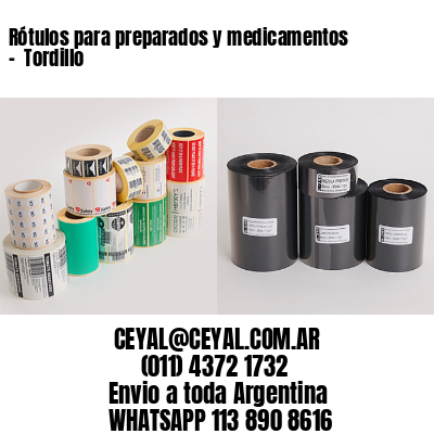 Rótulos para preparados y medicamentos –  Tordillo