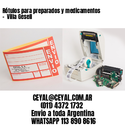 Rótulos para preparados y medicamentos –  Villa Gesell