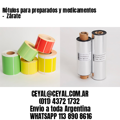 Rótulos para preparados y medicamentos –  Zárate