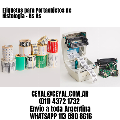 Etiquetas para Portaobjetos de Histología – Bs As