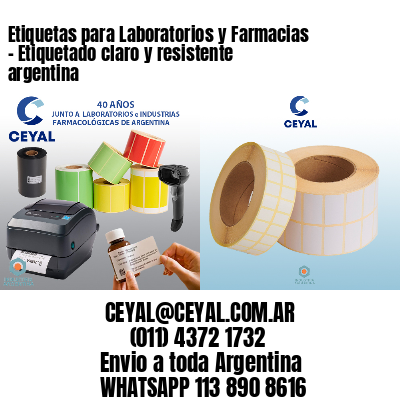 Etiquetas para Laboratorios y Farmacias – Etiquetado claro y resistente argentina