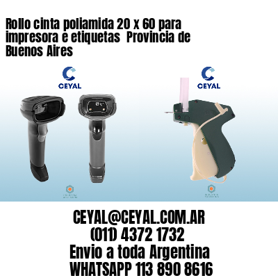 Rollo cinta poliamida 20 x 60 para impresora e etiquetas  Provincia de Buenos Aires