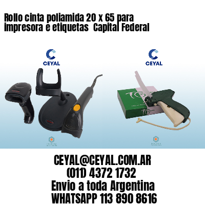 Rollo cinta poliamida 20 x 65 para impresora e etiquetas  Capital Federal