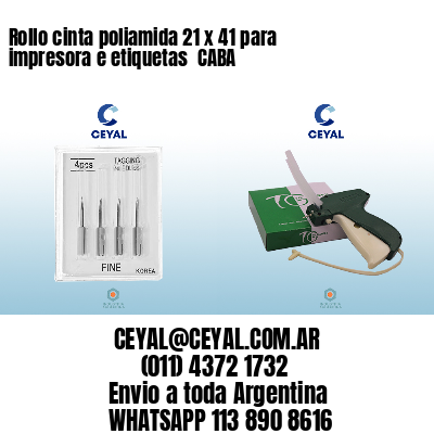 Rollo cinta poliamida 21 x 41 para impresora e etiquetas  CABA