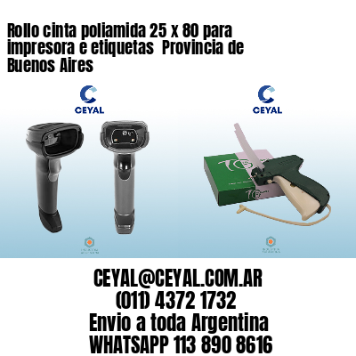 Rollo cinta poliamida 25 x 80 para impresora e etiquetas  Provincia de Buenos Aires