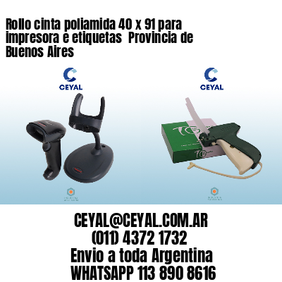 Rollo cinta poliamida 40 x 91 para impresora e etiquetas  Provincia de Buenos Aires