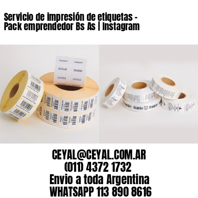 Servicio de impresión de etiquetas – Pack emprendedor Bs As | Instagram