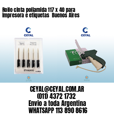 Rollo cinta poliamida 117 x 40 para impresora e etiquetas  Buenos Aires