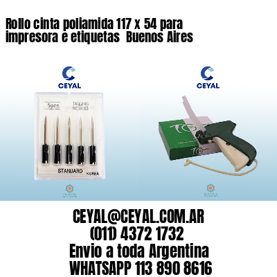 Rollo cinta poliamida 117 x 54 para impresora e etiquetas  Buenos Aires