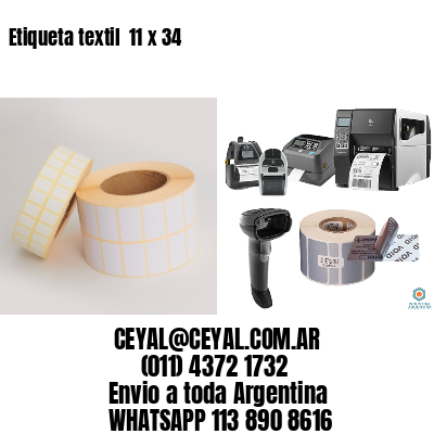 Etiqueta textil  11 x 34