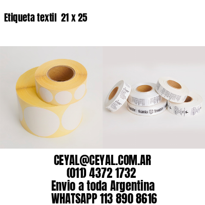 Etiqueta textil  21 x 25