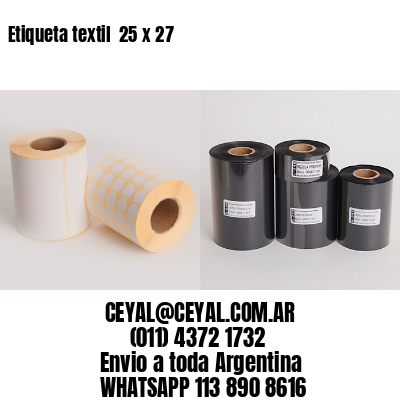 Etiqueta textil  25 x 27