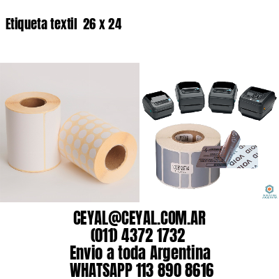 Etiqueta textil  26 x 24