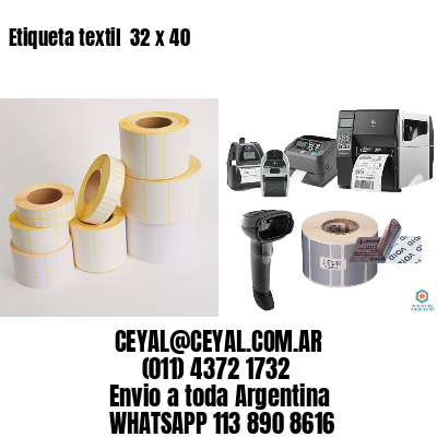 Etiqueta textil  32 x 40