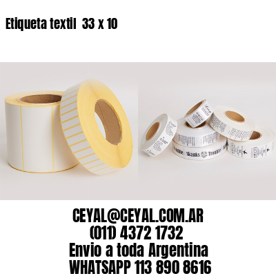 Etiqueta textil  33 x 10
