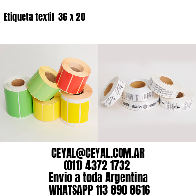 Etiqueta textil  36 x 20