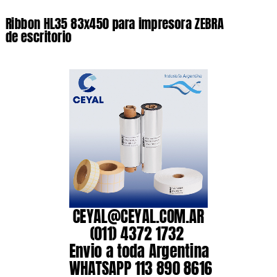Ribbon HL35 83×450 para impresora ZEBRA de escritorio