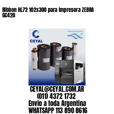 Ribbon HL72 102×300 para impresora ZEBRA GC420