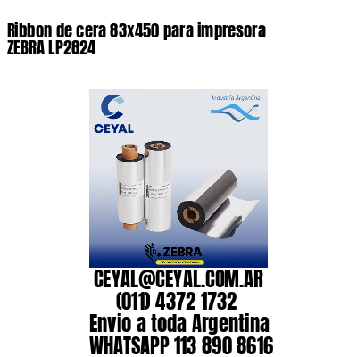 Ribbon de cera 83×450 para impresora ZEBRA LP2824