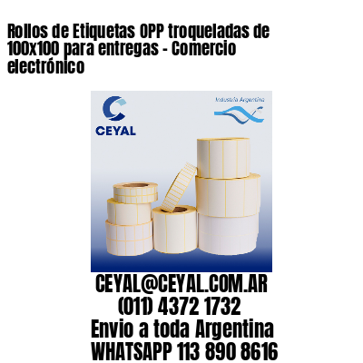 Rollos de Etiquetas OPP troqueladas de 100×100 para entregas – Comercio electrónico