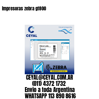 impresoras zebra gt800