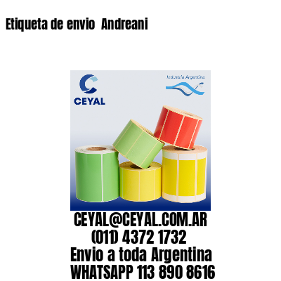 Etiqueta de envio  Andreani