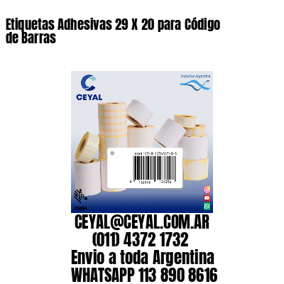 Etiquetas Adhesivas 29 X 20 para Código de Barras