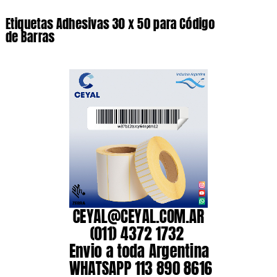 Etiquetas Adhesivas 30 x 50 para Código de Barras