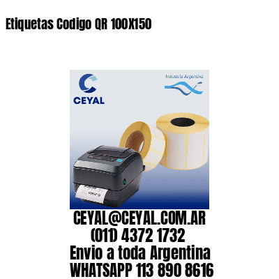 Etiquetas Codigo QR 100X150