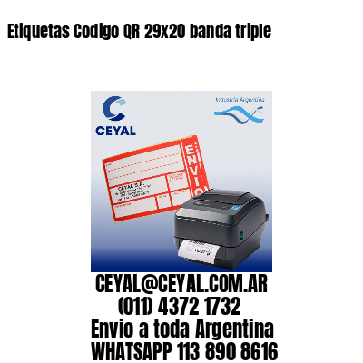 Etiquetas Codigo QR 29×20 banda triple