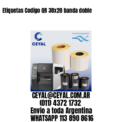 Etiquetas Codigo QR 38×20 banda doble