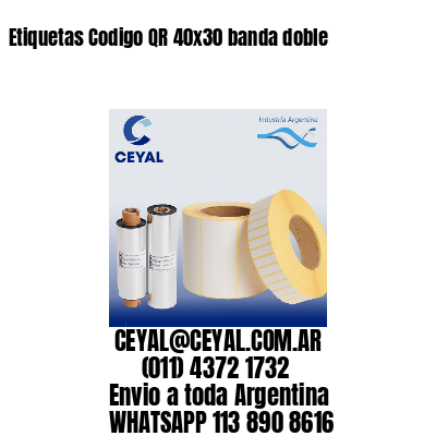 Etiquetas Codigo QR 40×30 banda doble