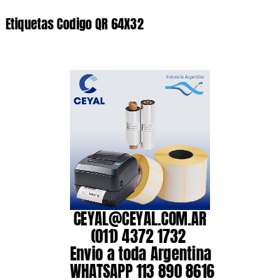 Etiquetas Codigo QR 64X32