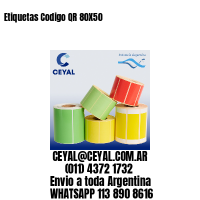 Etiquetas Codigo QR 80X50
