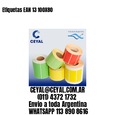 Etiquetas EAN 13 100X80