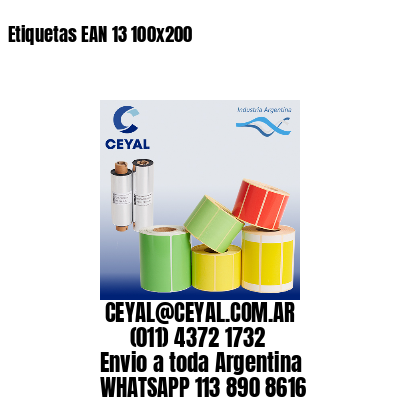 Etiquetas EAN 13 100×200
