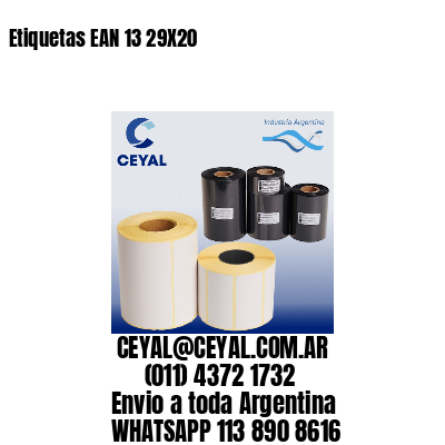 Etiquetas EAN 13 29X20
