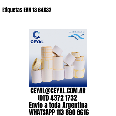 Etiquetas EAN 13 64X32