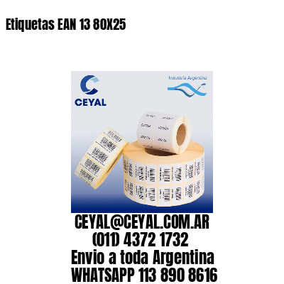Etiquetas EAN 13 80X25