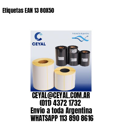 Etiquetas EAN 13 80X50